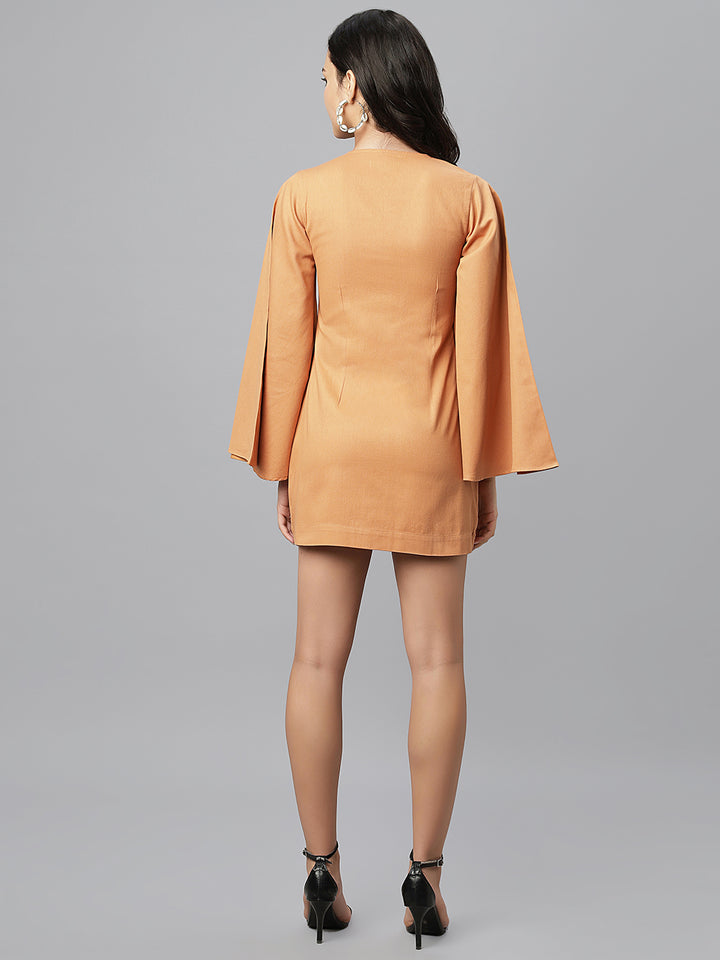 Caramel Cotton Chic Dress