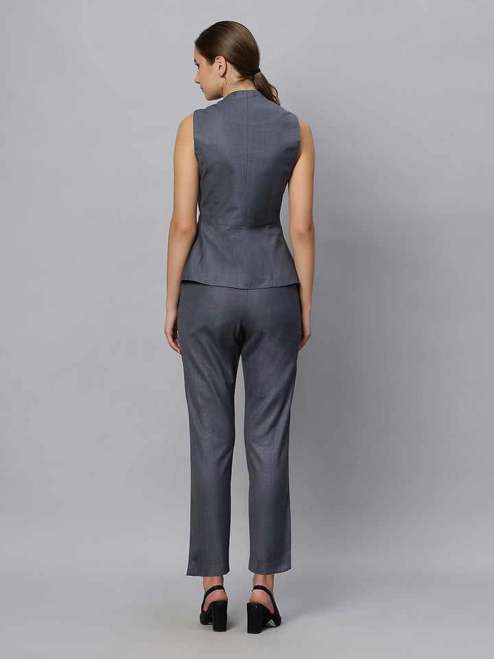Formal Grey Blazer And Pants Set