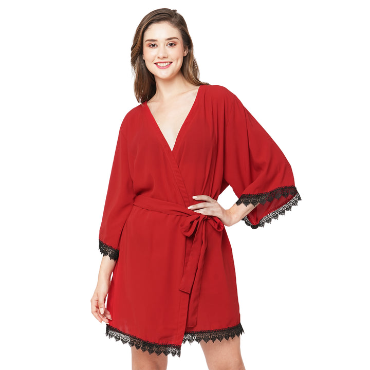 Red Lace Robe