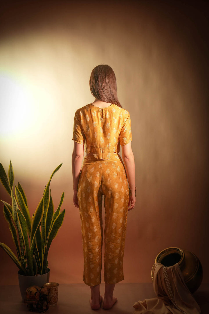 Spiced Yellow Bloom Festive Co-ord Set
