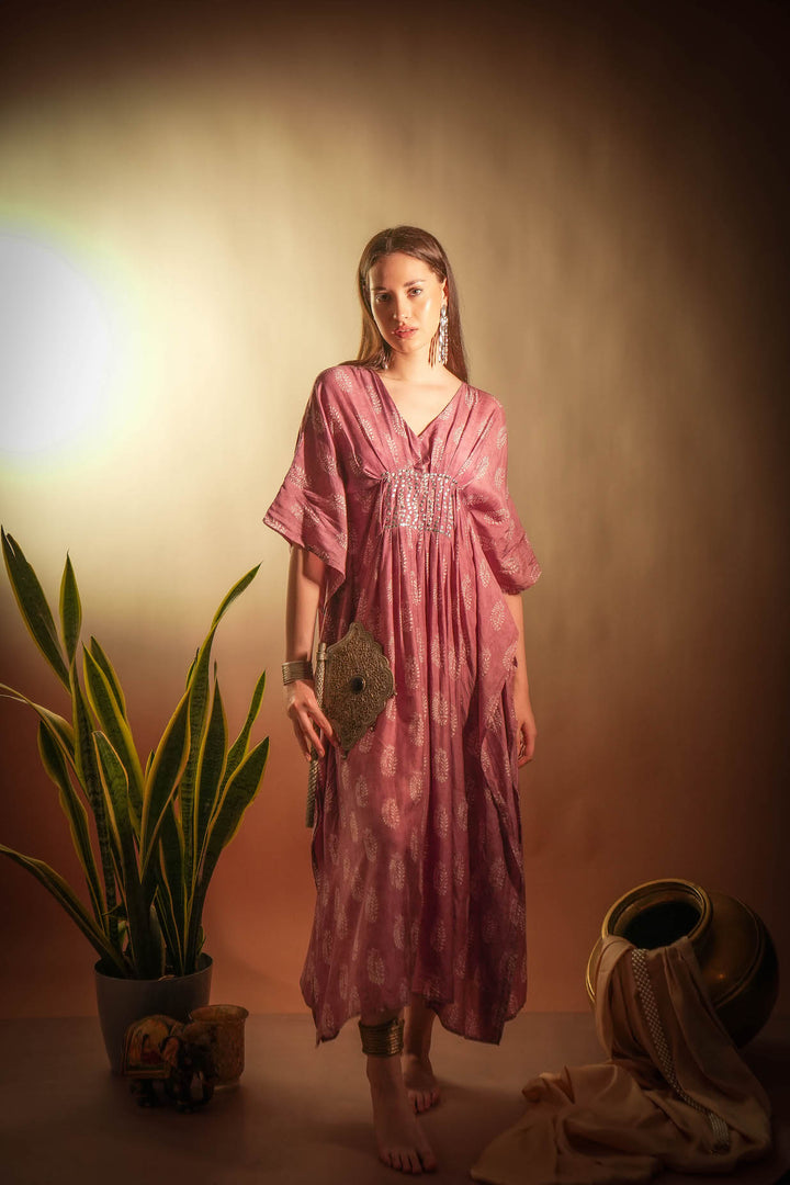 Mauve Muse Muslin Kaftan