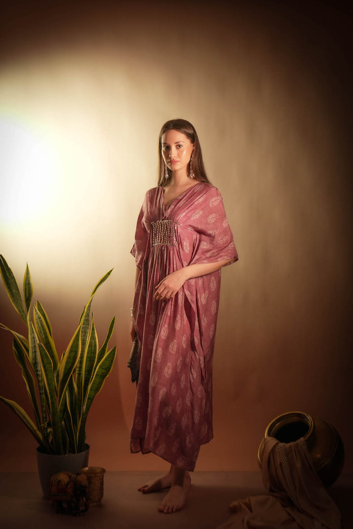 Mauve Muse Muslin Kaftan