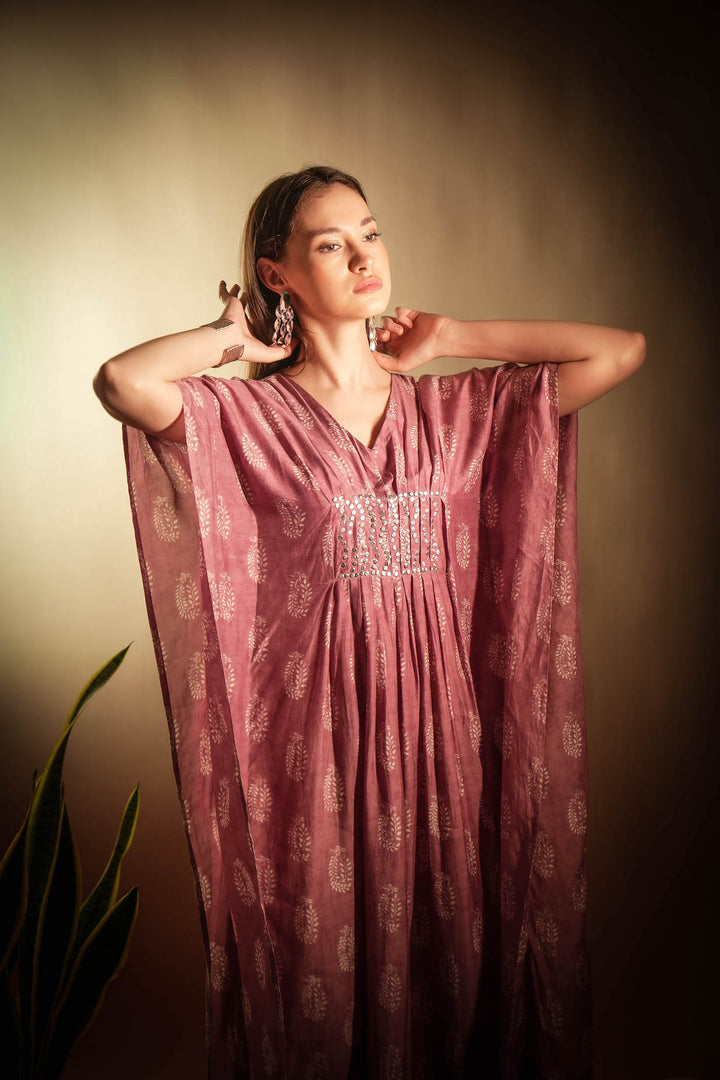 Mauve Muse Muslin Kaftan