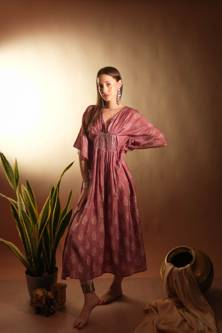 Mauve Muse Muslin Kaftan