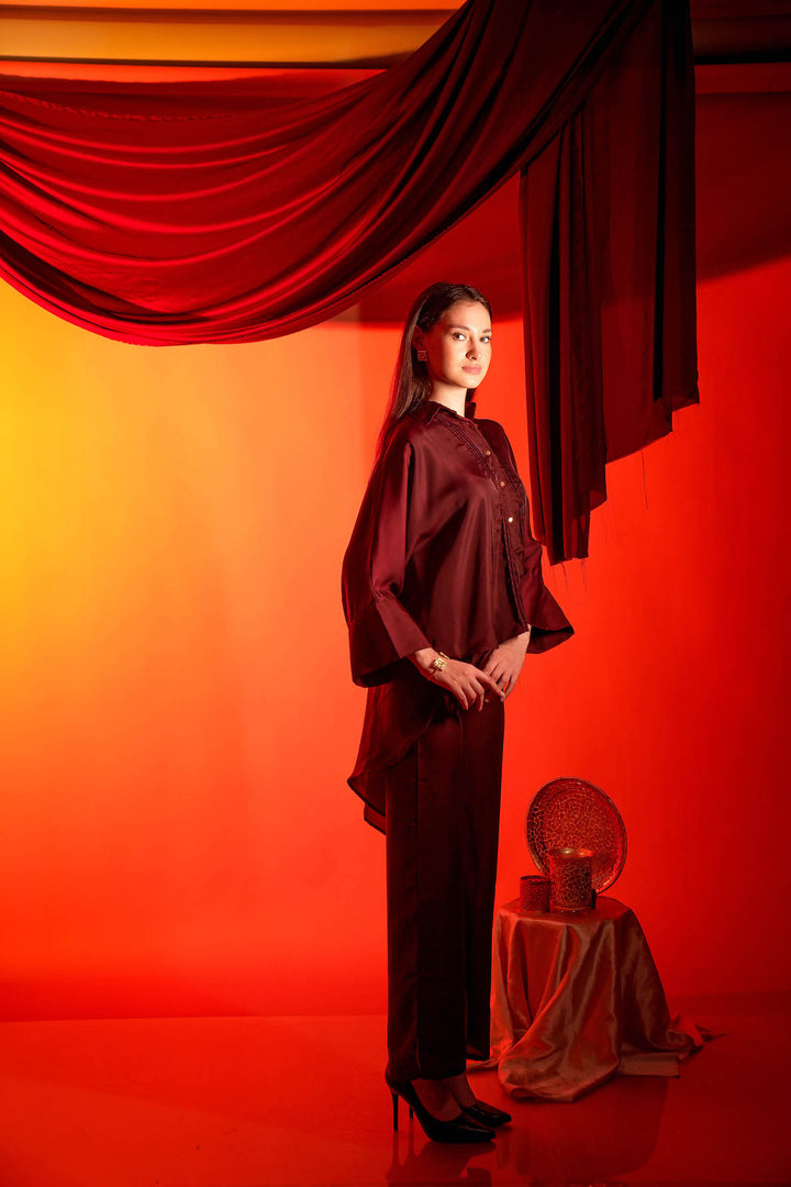 Regal Wine Drape Shirt