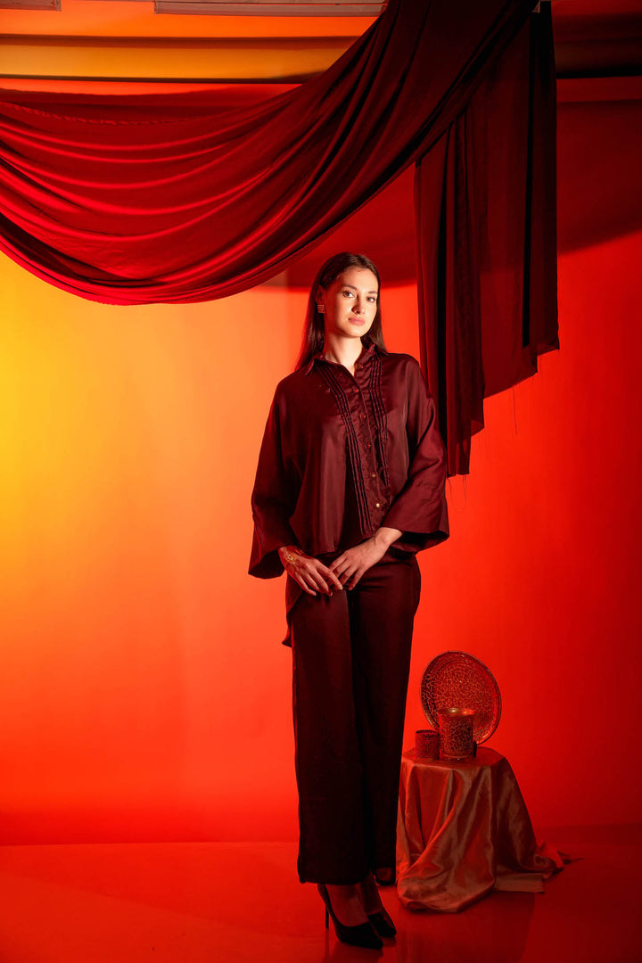 Regal Wine Drape Shirt