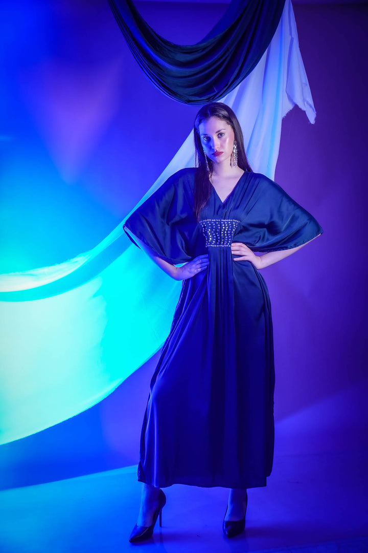 Moonlit Drape Kaftan Dress