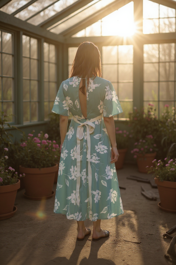Monsoon Bloom Backless dress