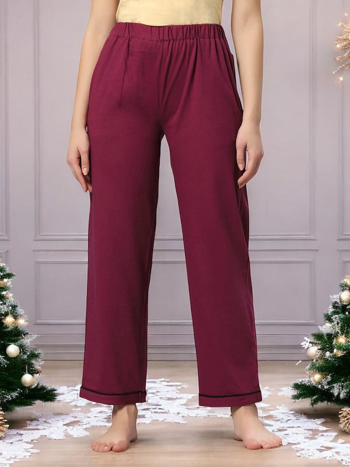 Maroon Cotton Elf Nightsuit