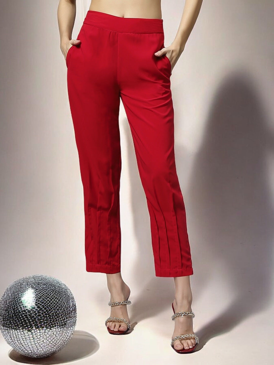 Red Embellished Co-ord Set