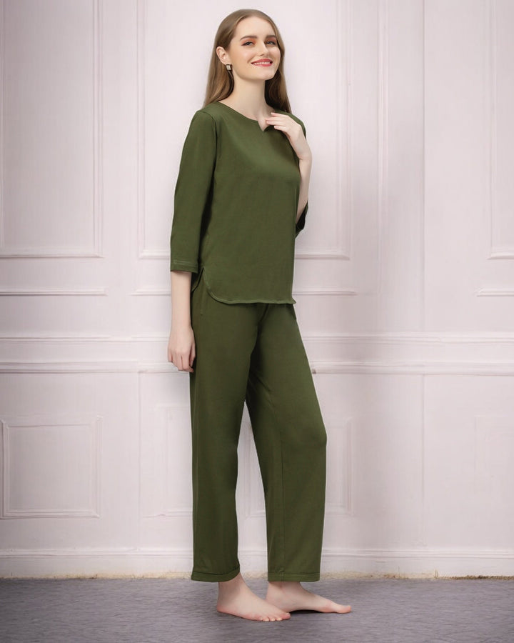 Olive Green Lounge Set