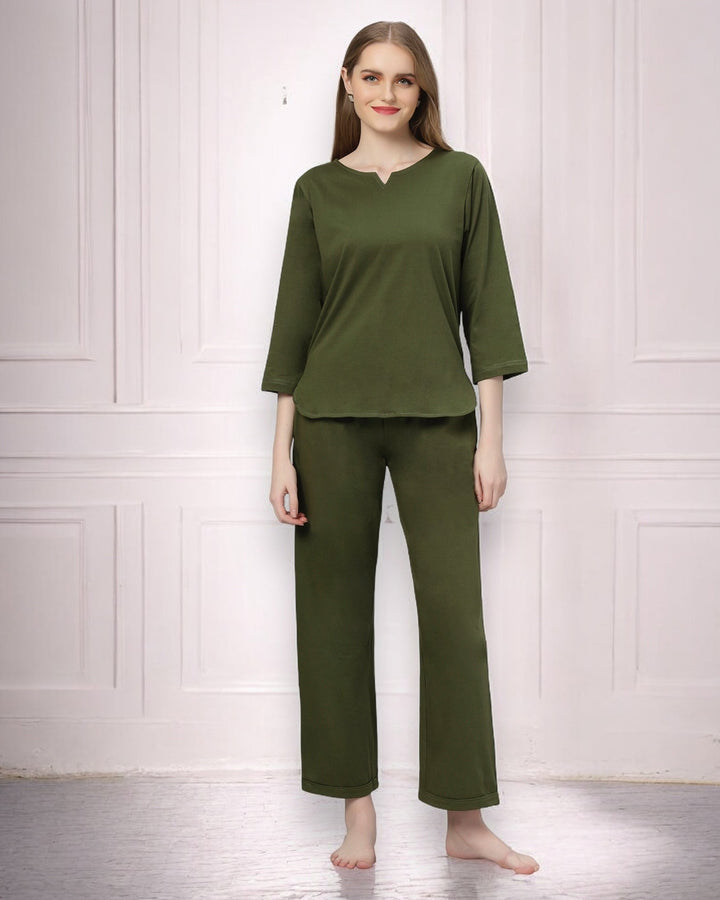 Olive Green Lounge Set