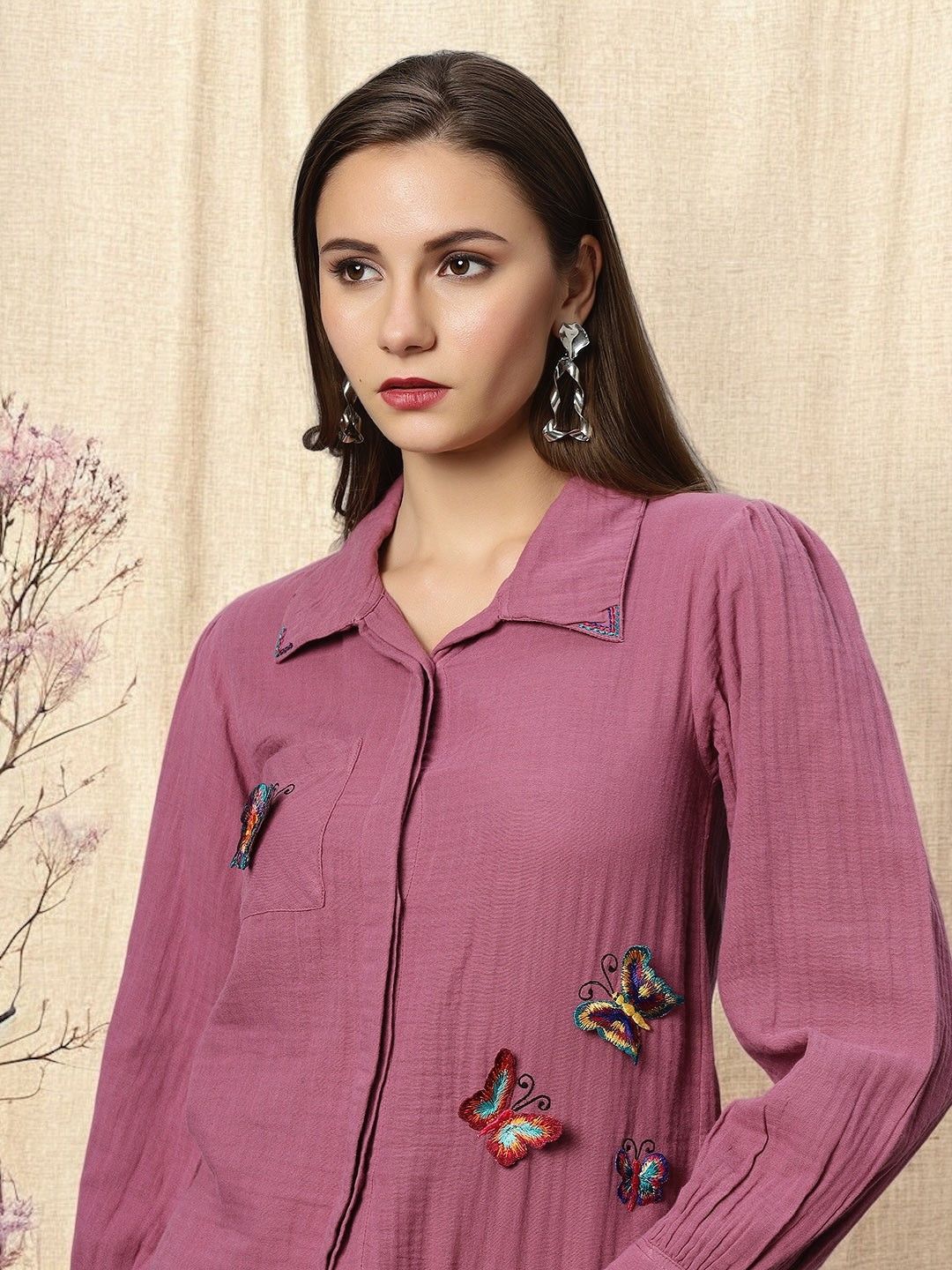 Butterfly Plum Shirt