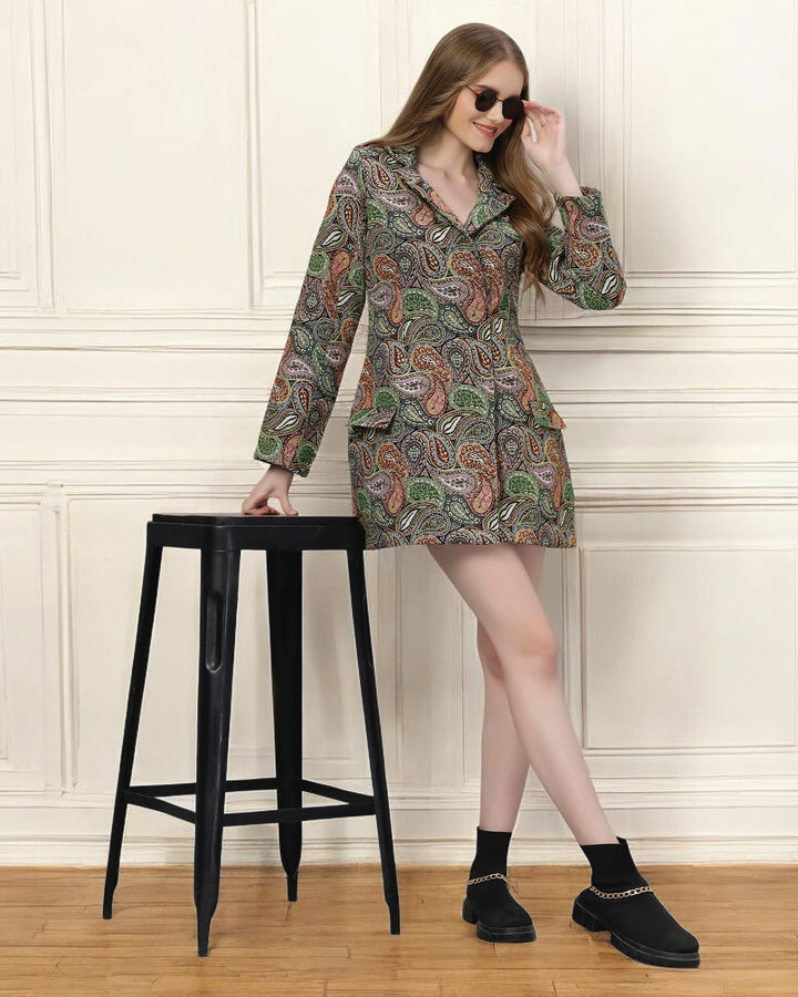 Paisley Chic Blazer Dress