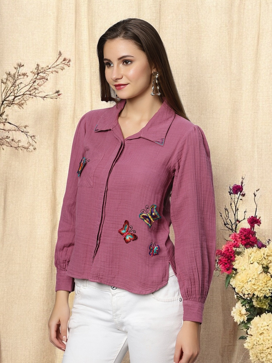 Butterfly Plum Shirt
