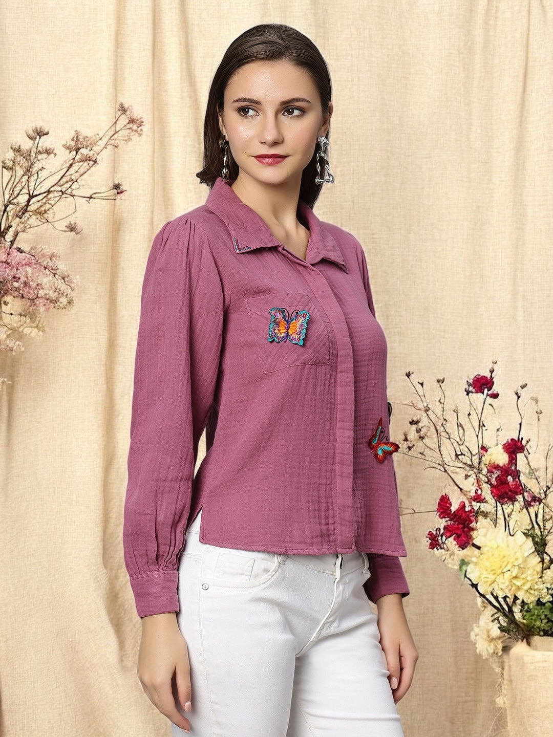 Butterfly Plum Shirt