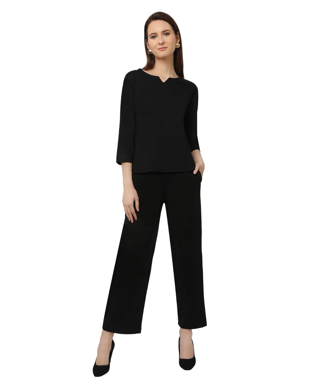 Black Winter Yoga Lounge Set