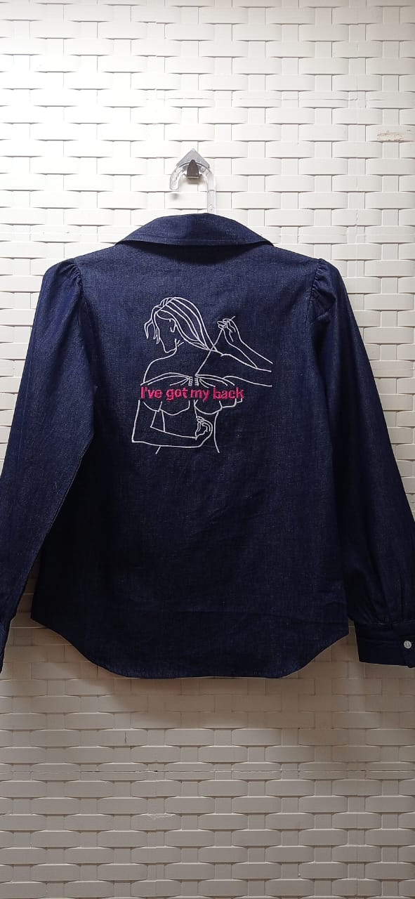 Embroidered Denim Shirt