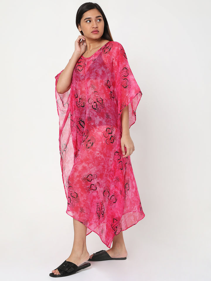 Pink Flip Flop Kaftan Dress
