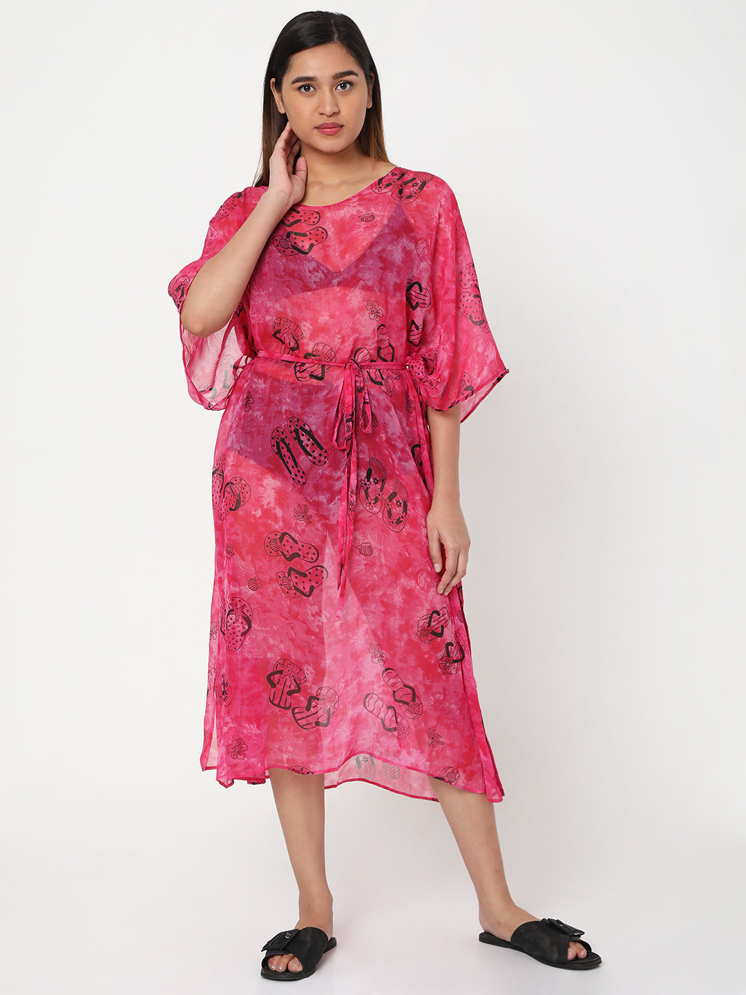 Pink Flip Flop Kaftan Dress