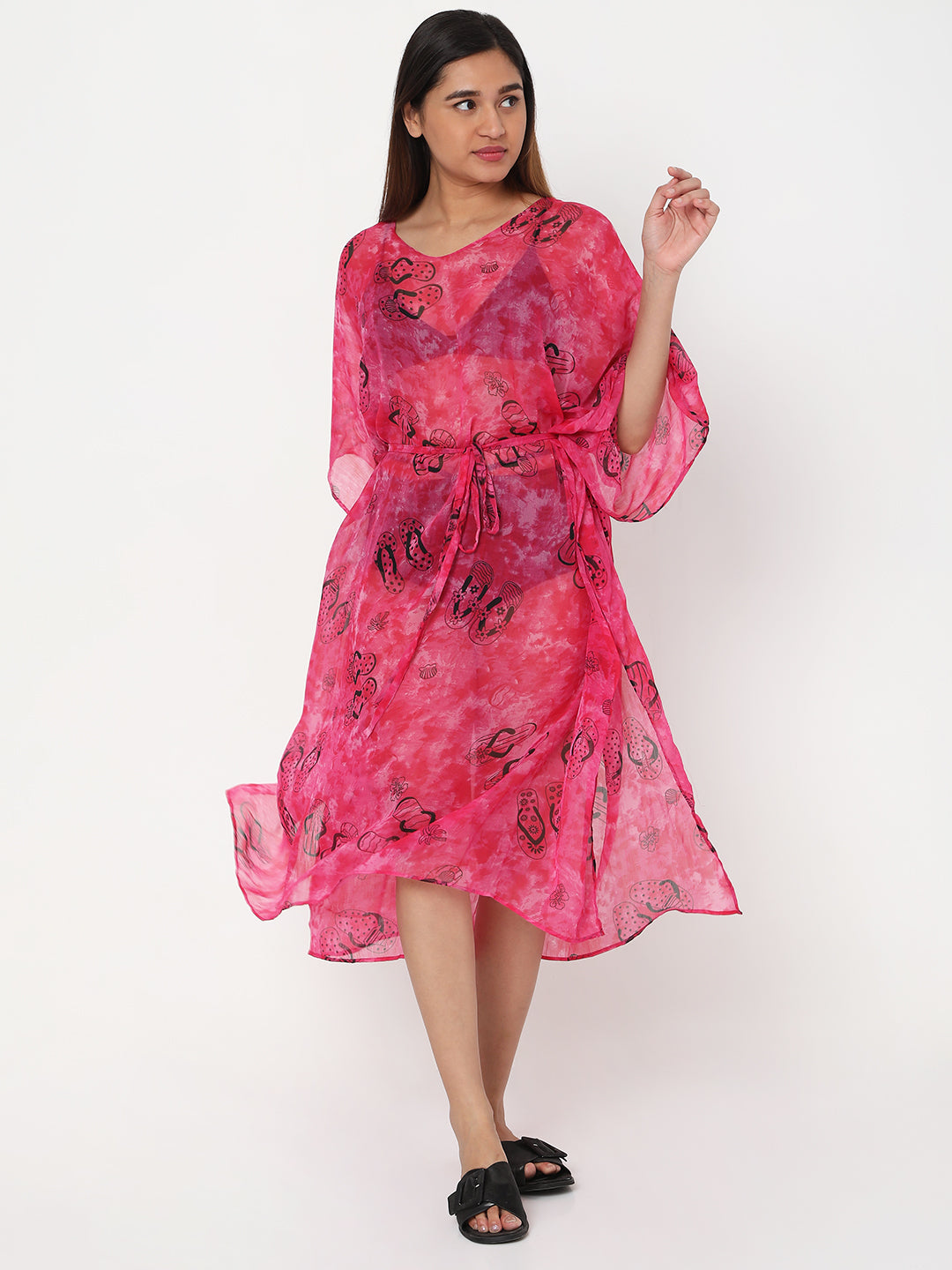 Pink Flip Flop Kaftan Dress