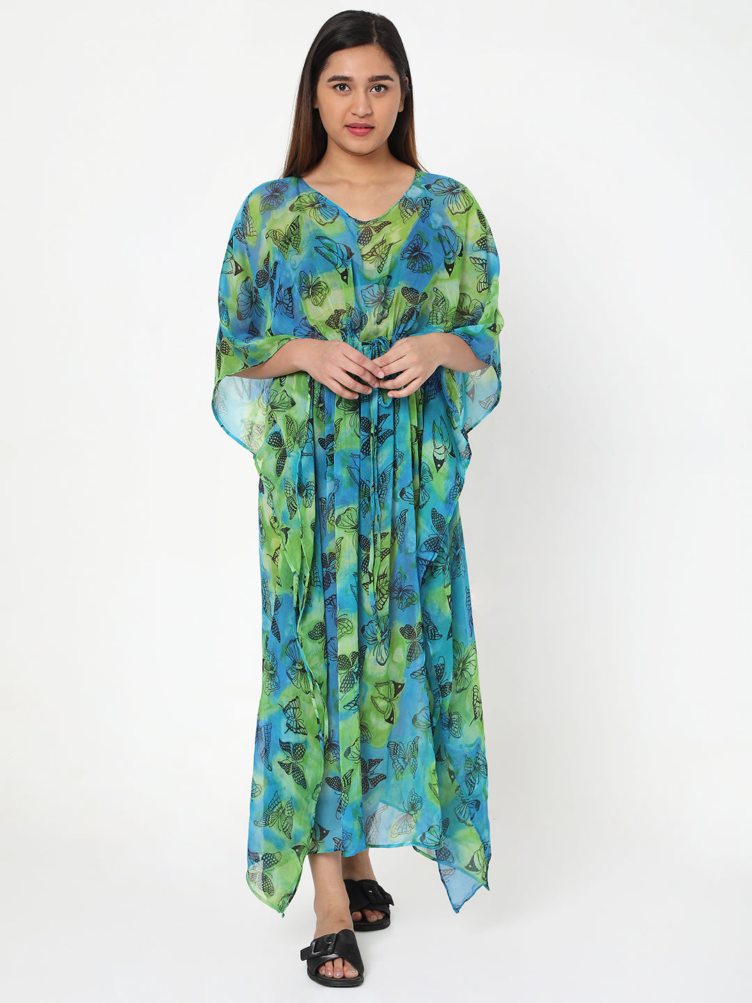 Tropical Butterfly Long Kaftan