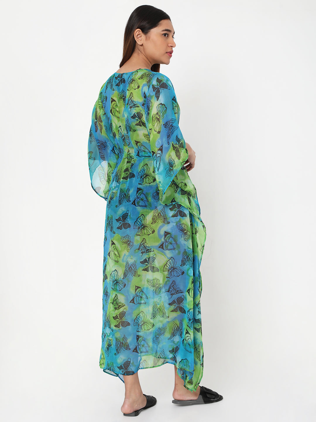 Tropical Butterfly Long Kaftan