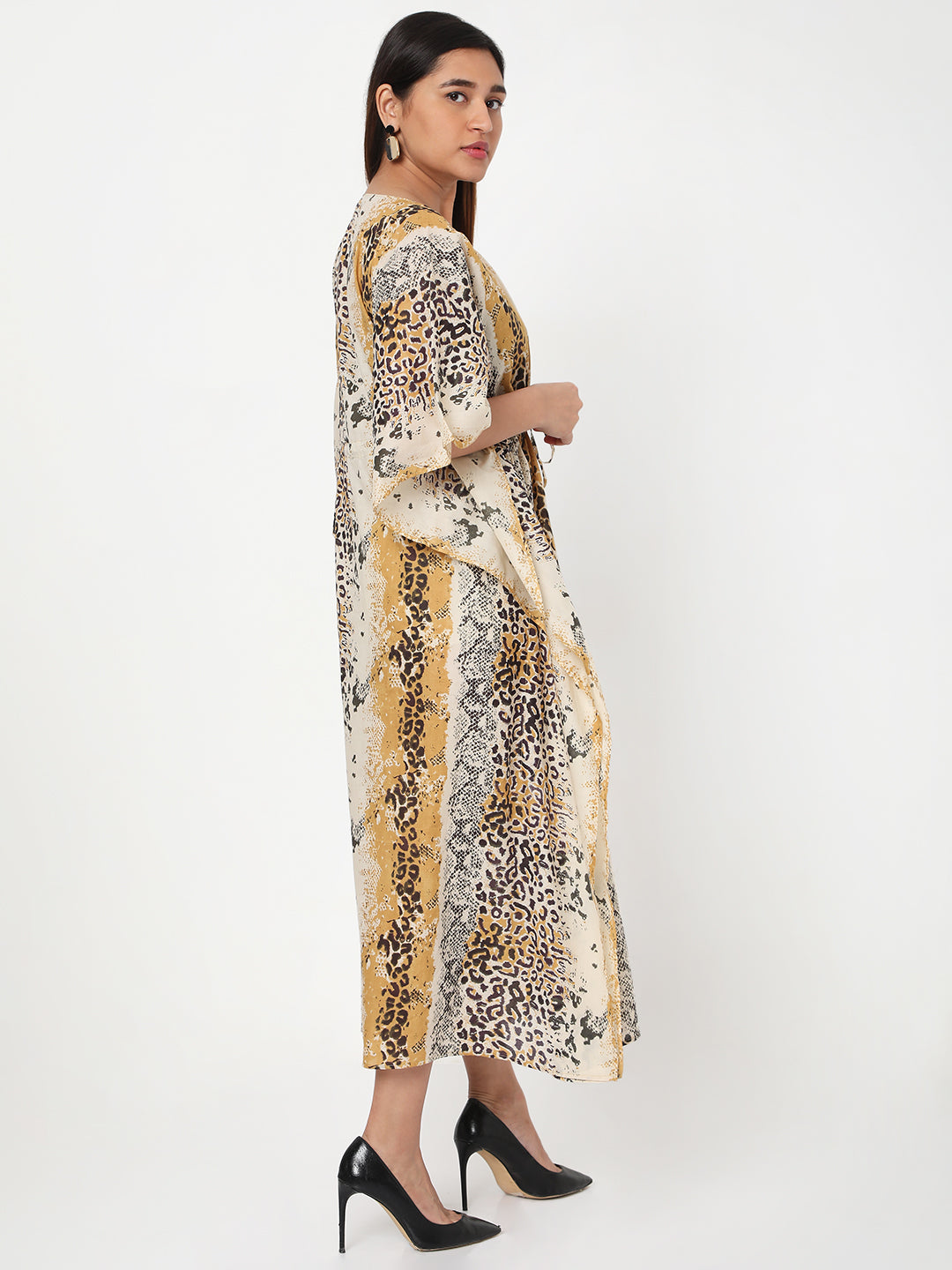 Leopard Printed Cotton Kaftan