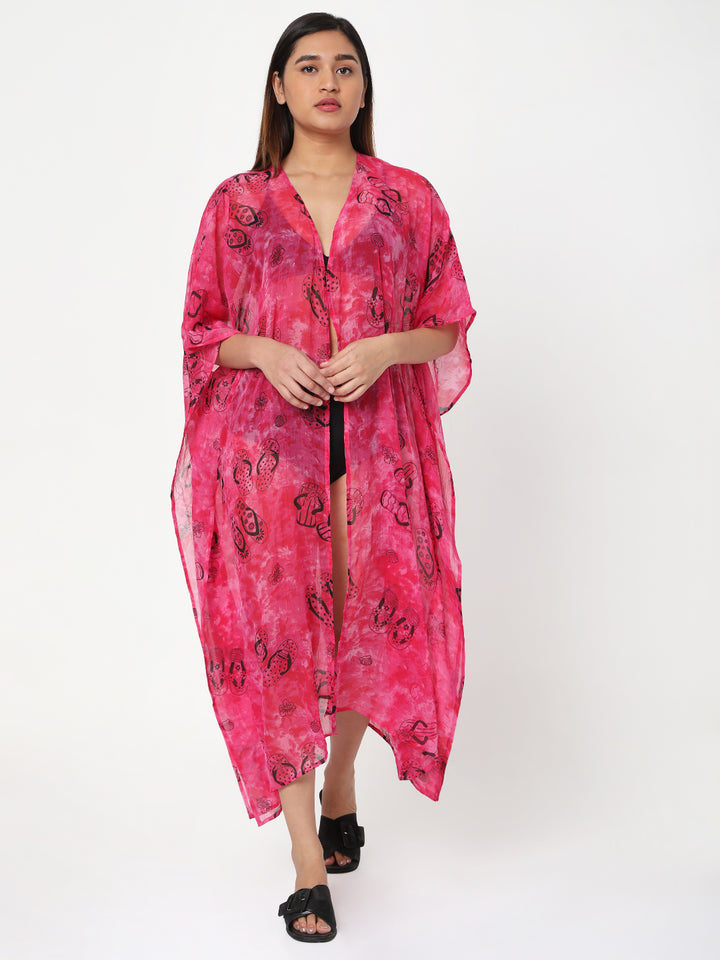 Pink Flip Flop Open Cover Up