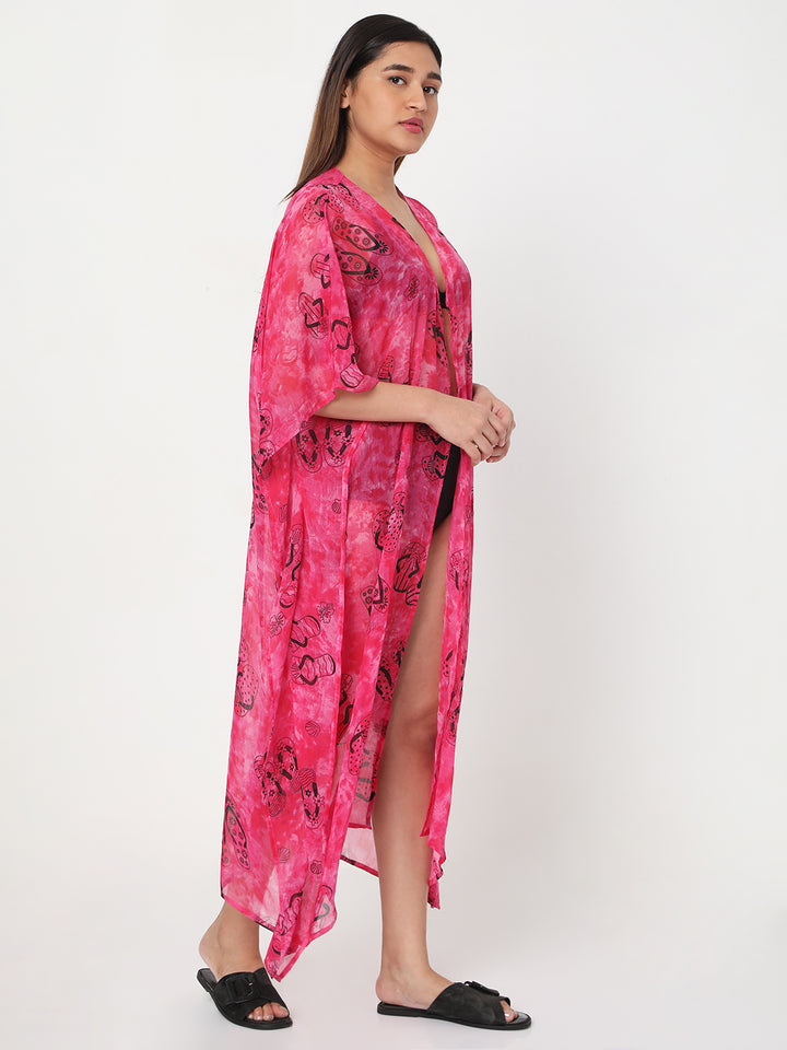 Pink Flip Flop Open Cover Up