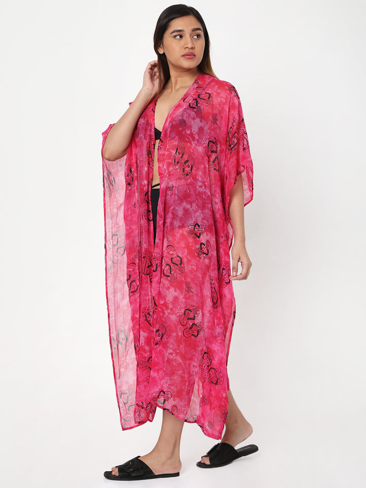 Pink Flip Flop Open Cover Up