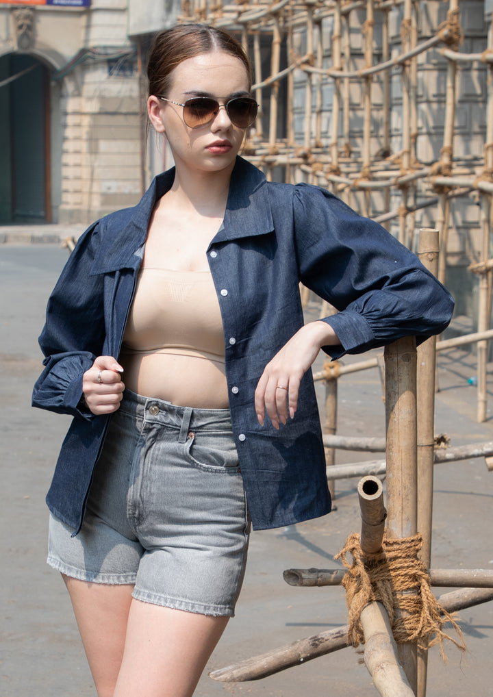 Embroidered Denim Shirt