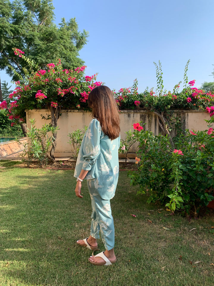 Refreshing Floral Mint Green Shirt