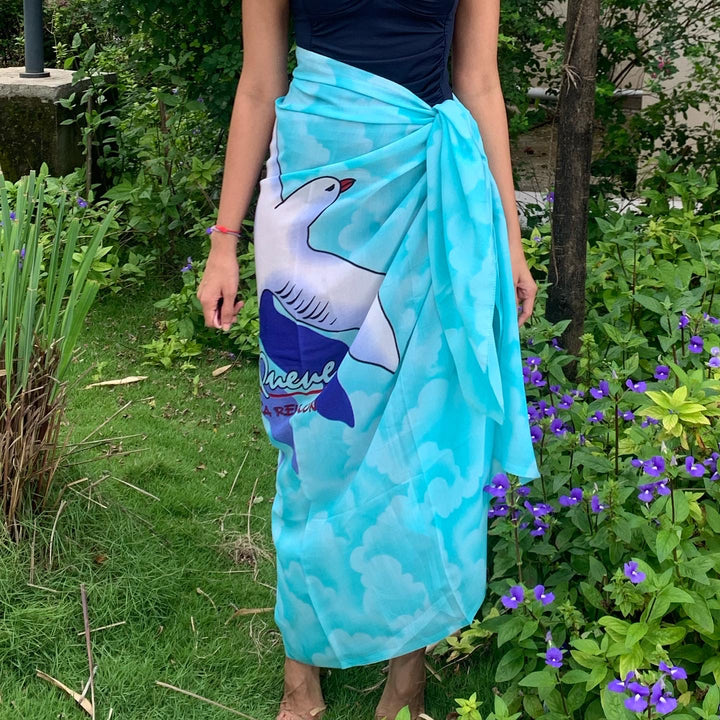 Blue Bird Cotton Sarong