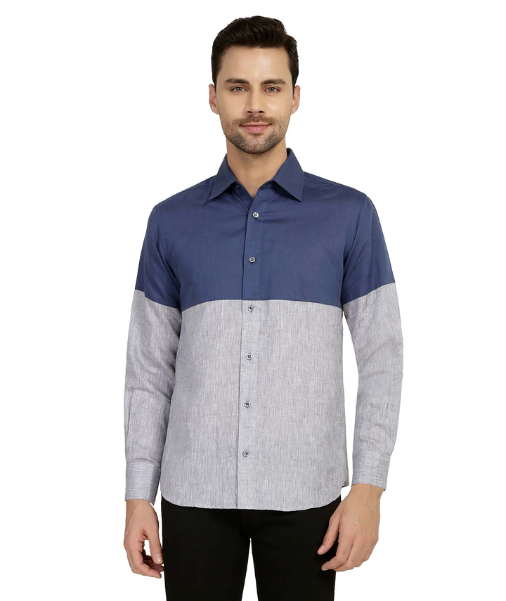 Contrast Linen Shirt