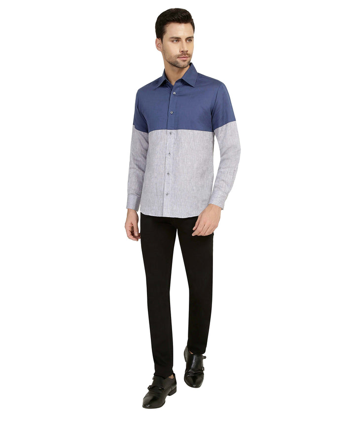 Contrast Linen Shirt