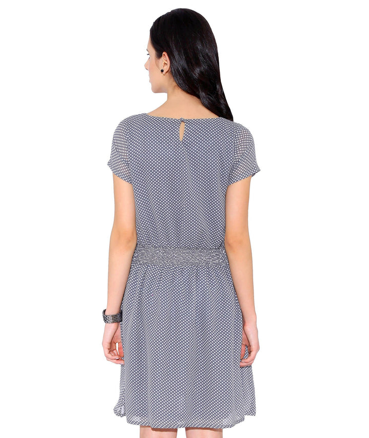 Grey Polka Dot Dress