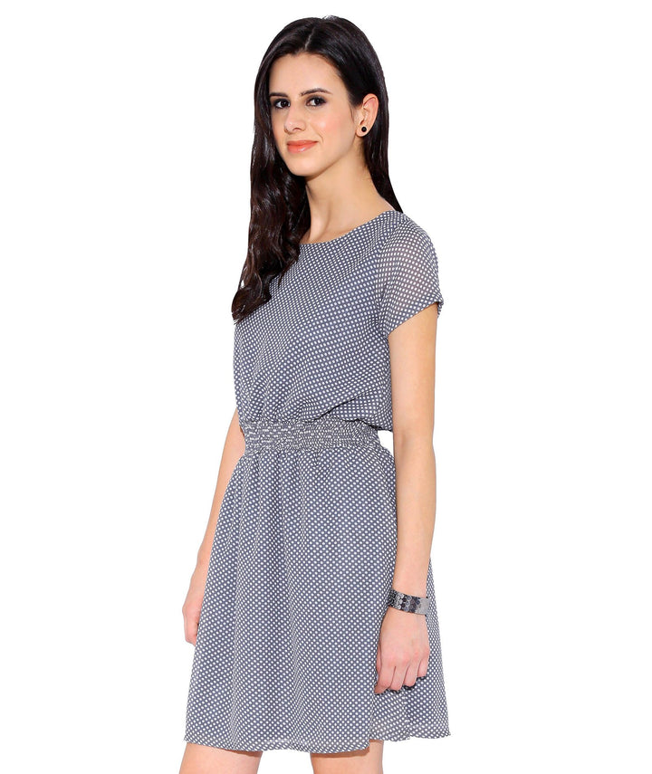 Grey Polka Dot Dress