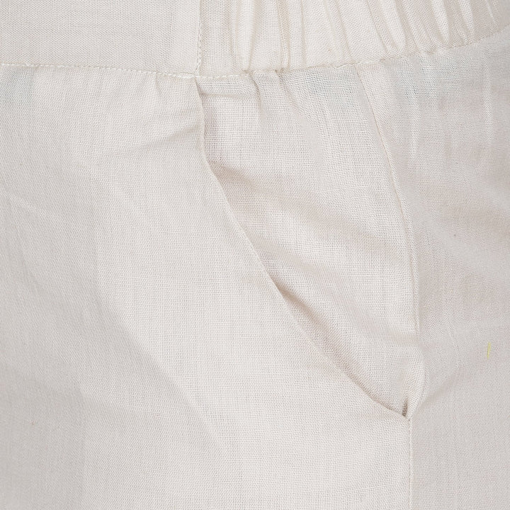 Cream Cotton Pants