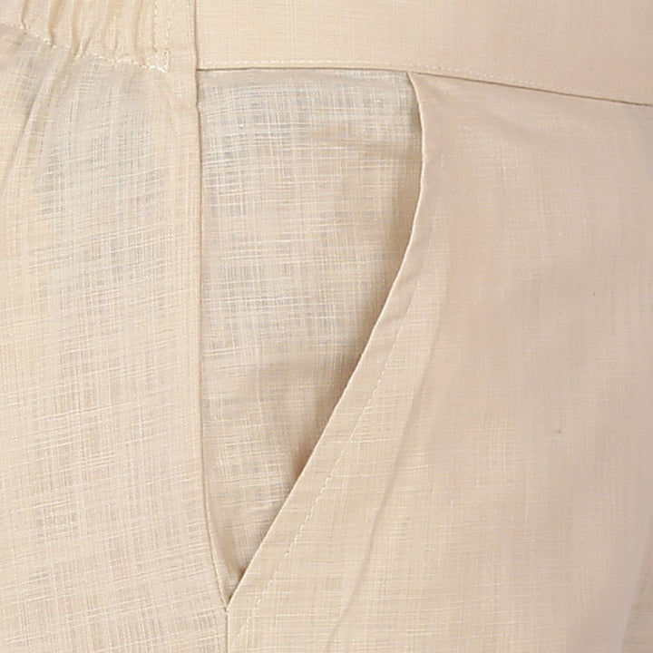 Cream Cotton Pants