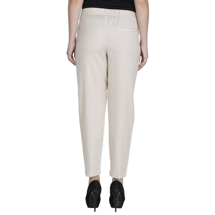 Cream Cotton Pants
