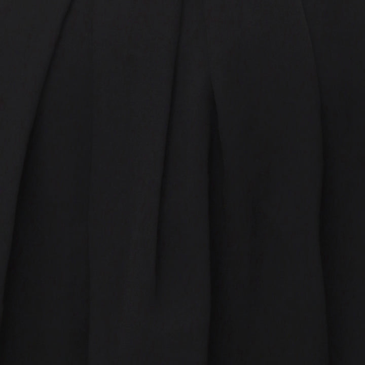 Black Georgette Dress With Flap Panel