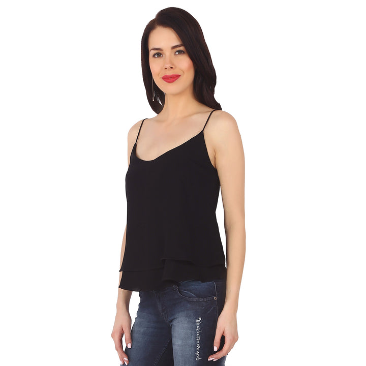 Black Cami Solid Top