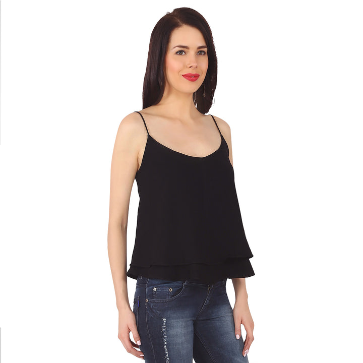 Black Cami Solid Top