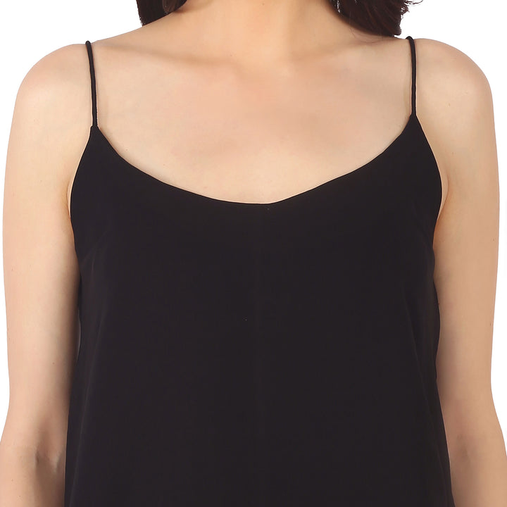 Black Cami Solid Top