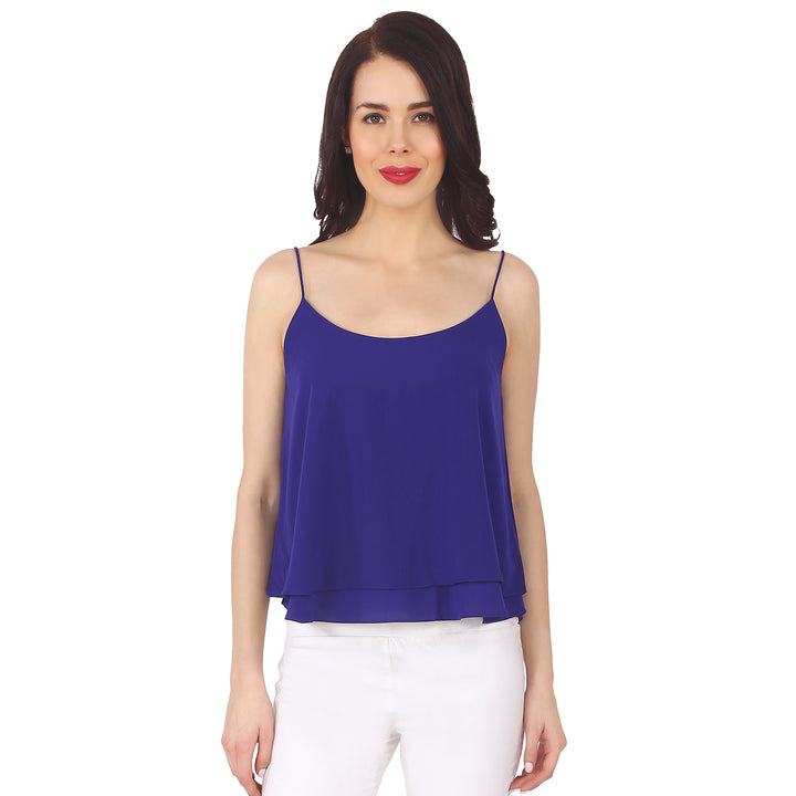 Blue Cami Solid Top