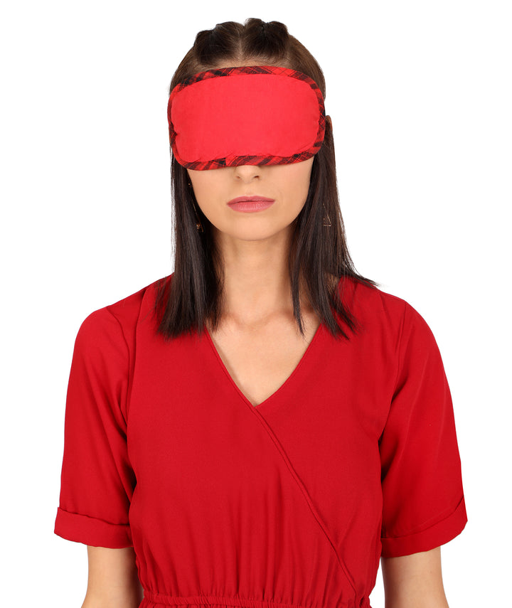 Red Checked Eyemask