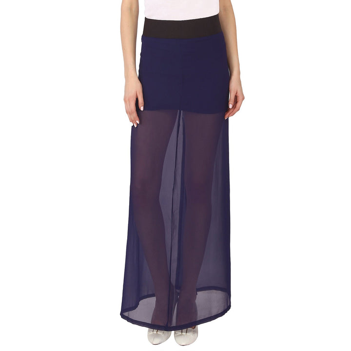 Navy Blue Maxi Skirt