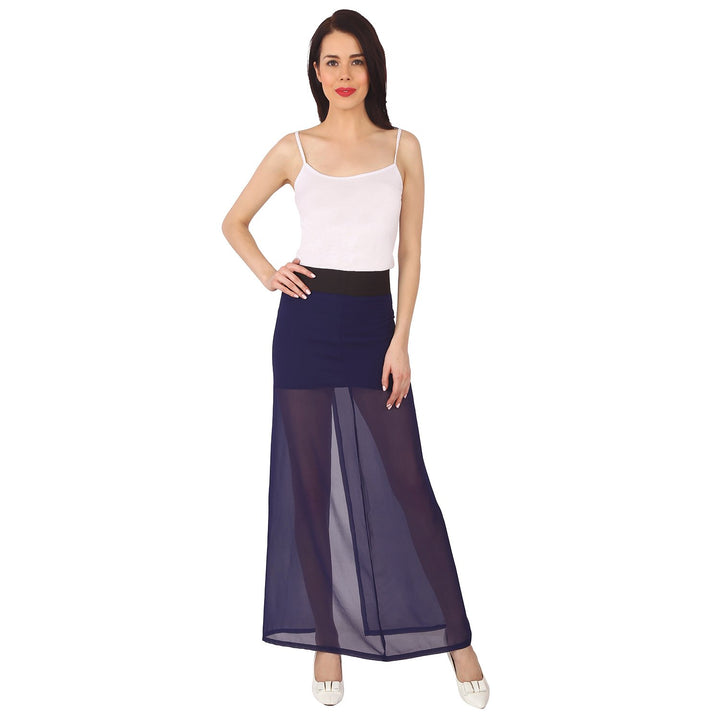 Navy Blue Maxi Skirt