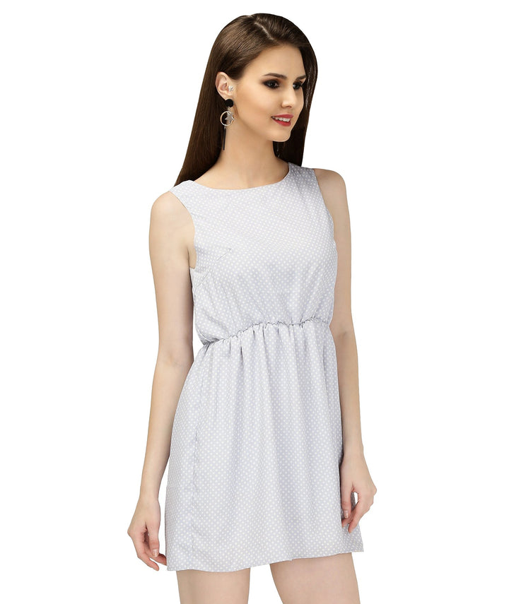 Light Blue Polka Dot Dress